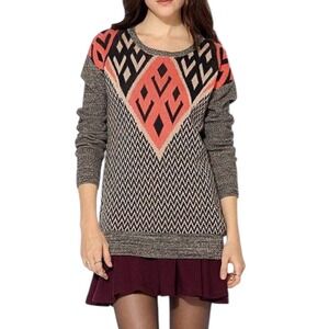 Urban Outfitters Ecote‎ Intarsia Pullover Sweater Aztec Women Size Small